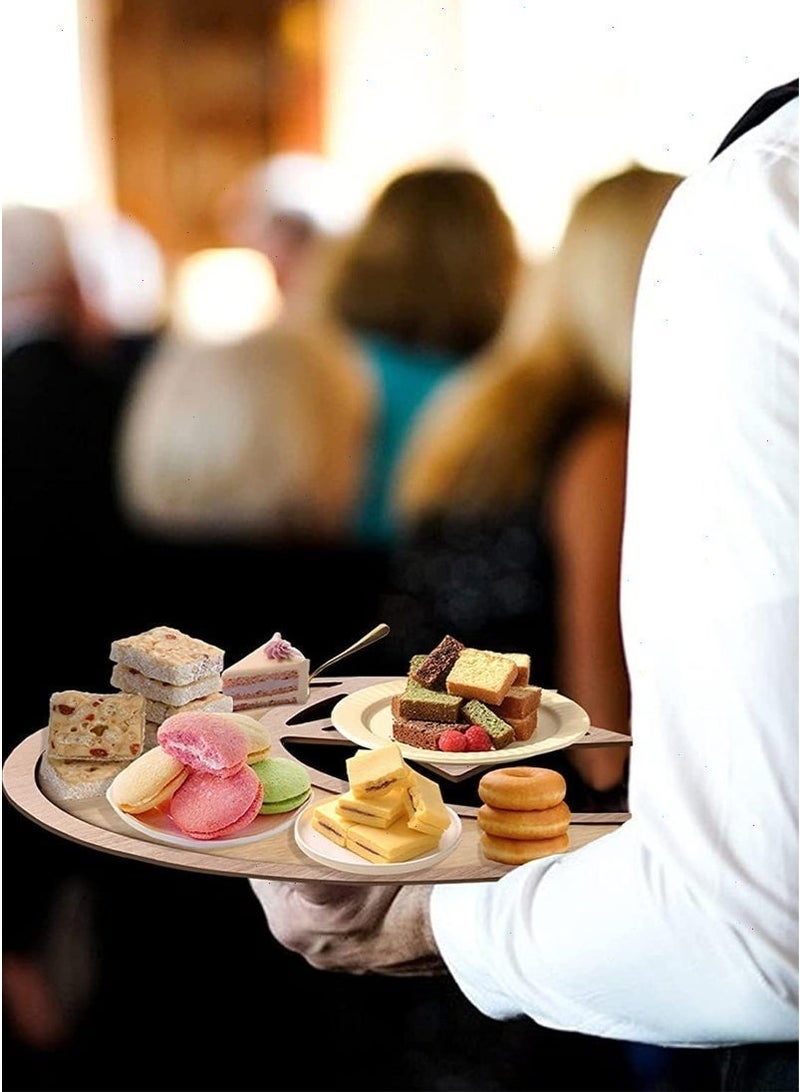 رمضان صينية ، خشبية القمر ستار أدوات المائدة ، عيد مبارك حزب تخدم أدوات المائدة للحلوى المعجنات عرض حامل رمضان ديكورات للمنزل - Image 5